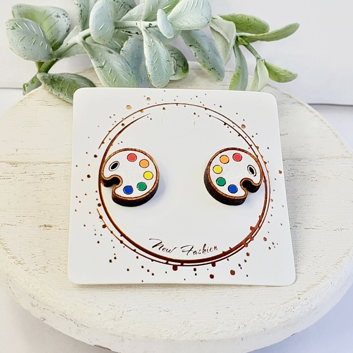 Hand Painted Teacher Studs | 16 Styles