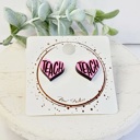  Hand Painted Teacher Studs | 16 Styles