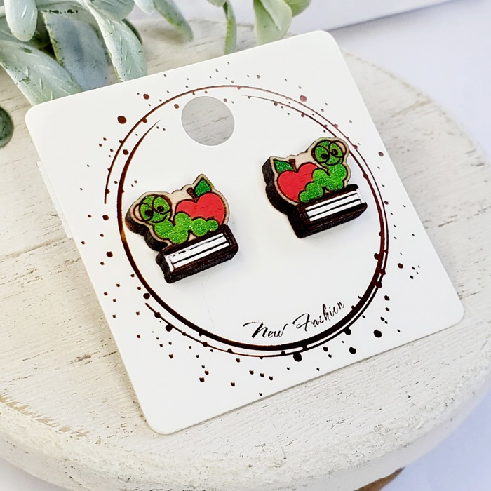 Hand Painted Teacher Studs | 16 Styles