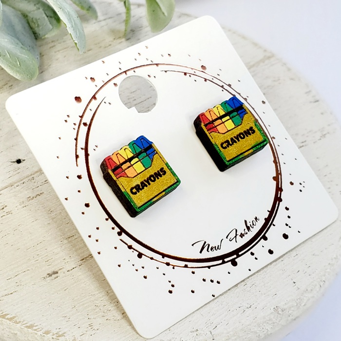 Hand Painted Teacher Studs | 16 Styles