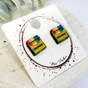 Style 3 - Crayons Hand Painted Teacher Studs | 16 Styles