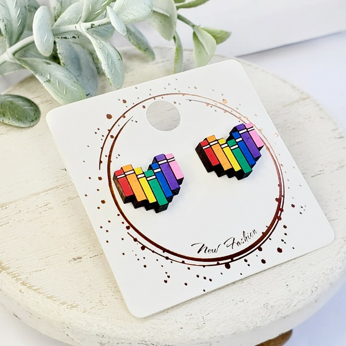 Hand Painted Teacher Studs | 16 Styles