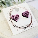 Style 4 - Teach Heart Hand Painted Teacher Studs | 16 Styles