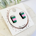Style 13 - Pink Coffee Travel Mug Hand Painted Teacher Studs | 16 Styles