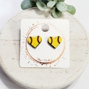 Style 13-Heart Hand Painted Softballs Game Day Studs | 31 Styles