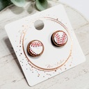 Style 10-10MM Genuine Leather Baseballs Game Day Studs | 31 Styles