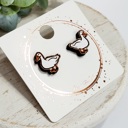  Hand Painted Duck Studs 