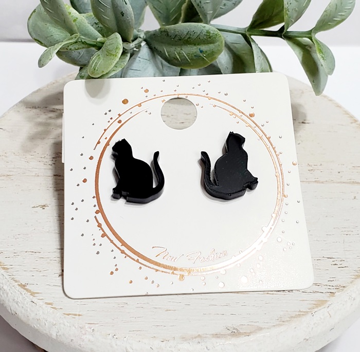 Black Cat Studs