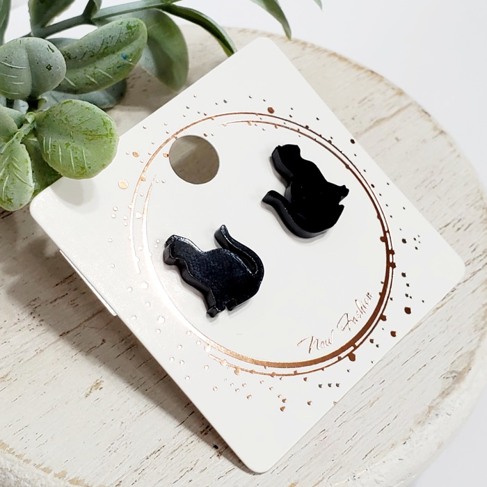 Black Cat Studs