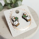 Style 12-Goose Hand Painted Lucky Studs | 15 Styles