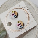 Style 4-Triple Cross Round Hand Painted Easter Studs | 22 Styles