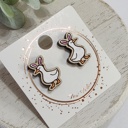 Style 2-Goose Rabbit Hand Painted Easter Studs | 22 Styles