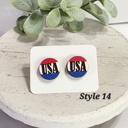  Hand Painted Americana Studs | 30 Styles