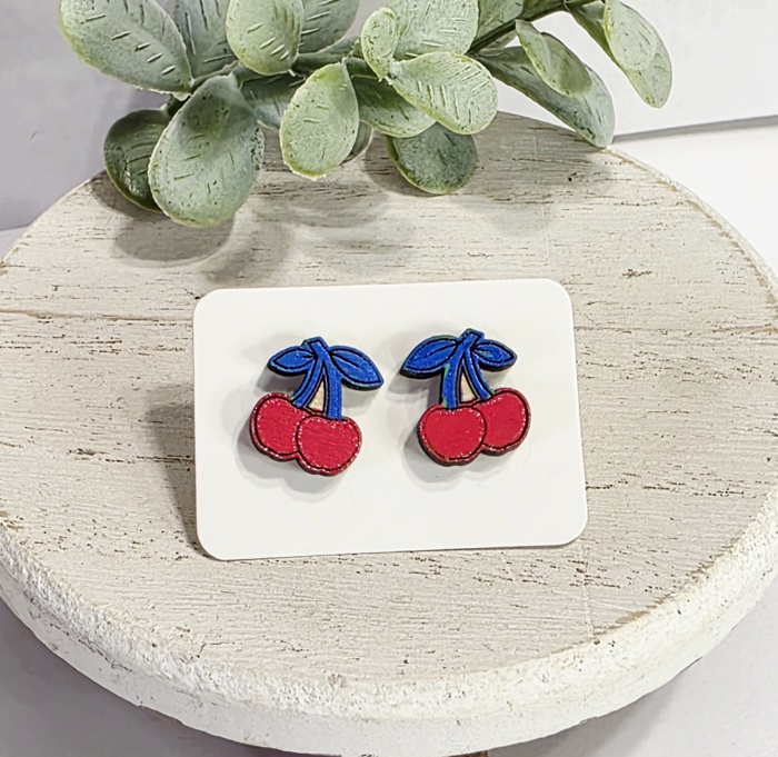 Hand Painted Americana Studs | 30 Styles