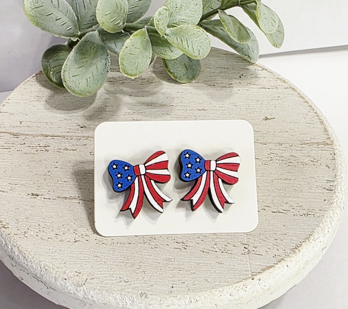 Hand Painted Americana Studs | 30 Styles