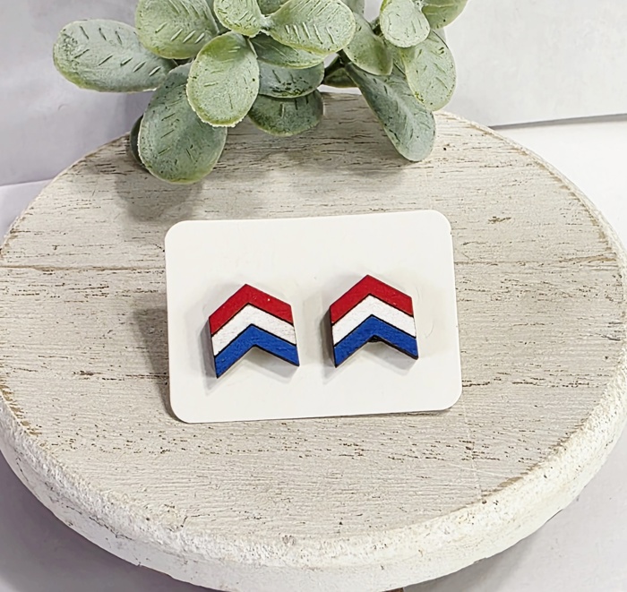 Hand Painted Americana Studs | 30 Styles