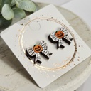 Style 15 - Spider Bow Jack-o-lantern  Halloween Studs | 30 Styles