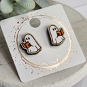 Style 2 - Ghost Reading Book Halloween Studs | 30 Styles