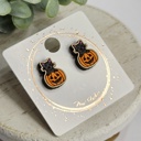 Style 10 - Cat Jack-o-lantern  Halloween Studs | 30 Styles