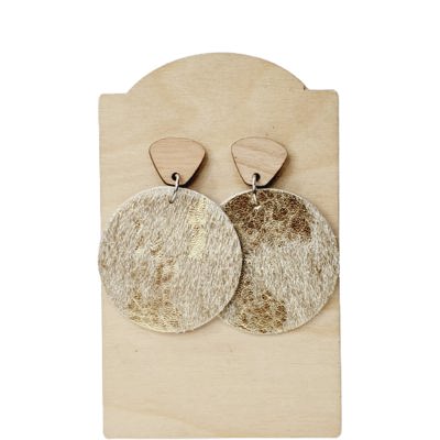Hair on Hide Genuine Leather Earrings