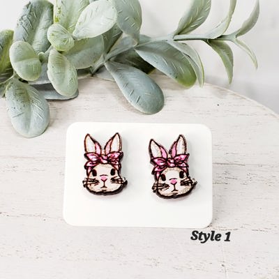 Bunny Rabbit Wood Studs