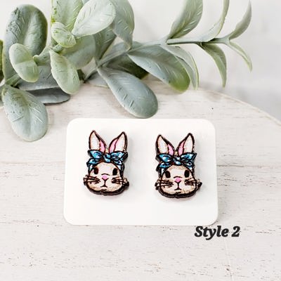 Bunny Rabbit Wood Studs