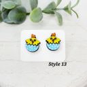  Hand Painted Chicken Studs