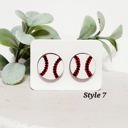  Hand Painted Baseball Studs