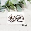  Hand Painted Magnolia Blossom Studs
