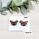  Hand Painted Butterfly Studs