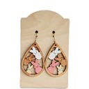  Hand Painted Cutout Bunny Earrings