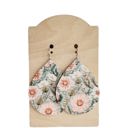  Genuine Leather Poppy Flower Earrings