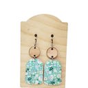  Mint Turquoise Floral Earrings