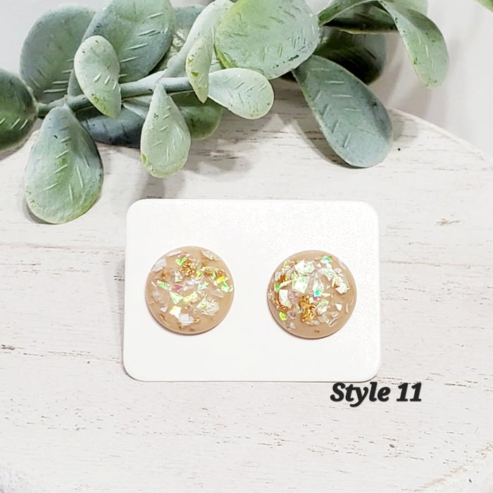 Golden Fleck Studs