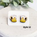  Hand Painted Beer Mug Studs
