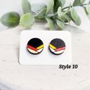  Hand Painted Black Red Yellow Gold White Boho Studs