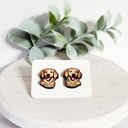 Hand Painted Labrador Dog Studs | Golden