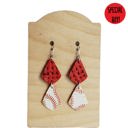  Stacked Baseball Earrings