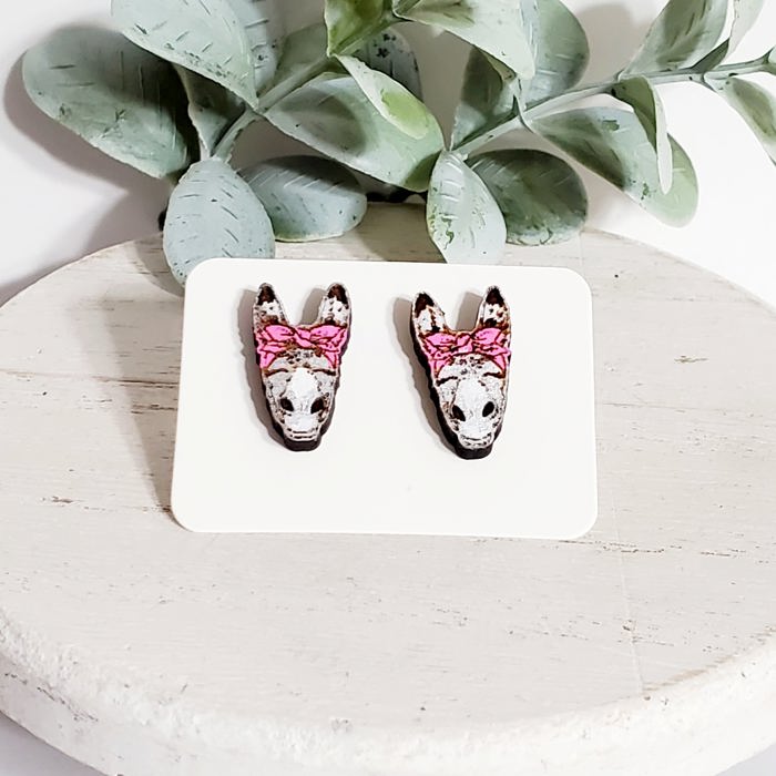 Hand Painted Donkey Studs