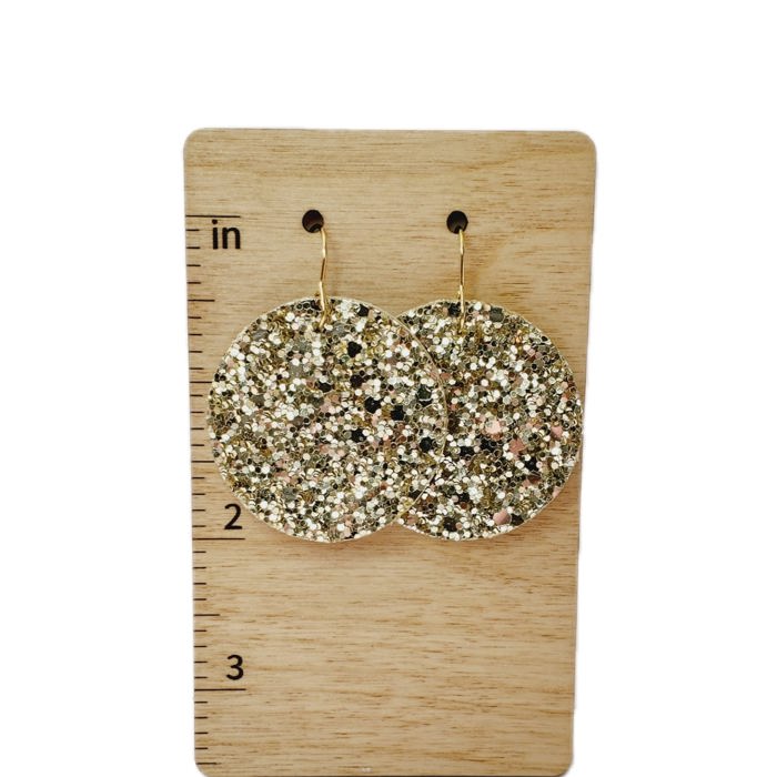 Gold Glitter Earrings