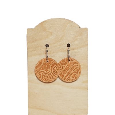 Embossed Neutral Everyday Earrings