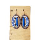  Hand Painted Bluejays Basketball Earrings