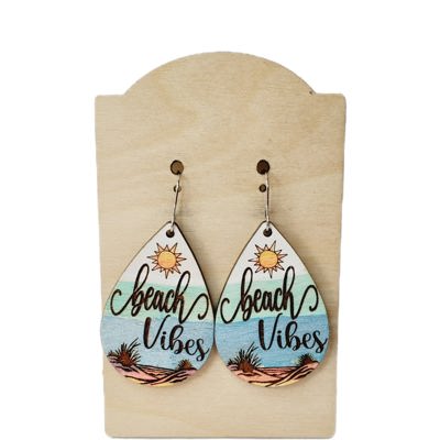 Hand Painted Beach Vibes Earrings