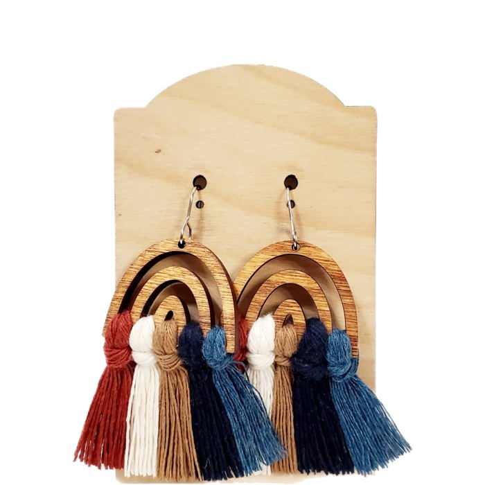 Americana Macrame Earrings