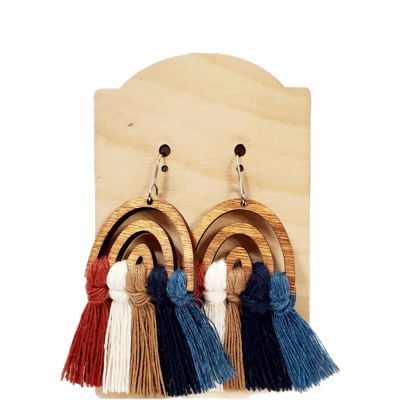 Americana Macrame Earrings