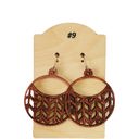  Hand Stained Wood Cutout Earrings