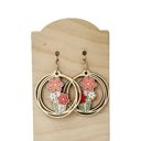  Hand painted floral Earrings