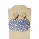  Polka Dot Light Blue Drop Earrings