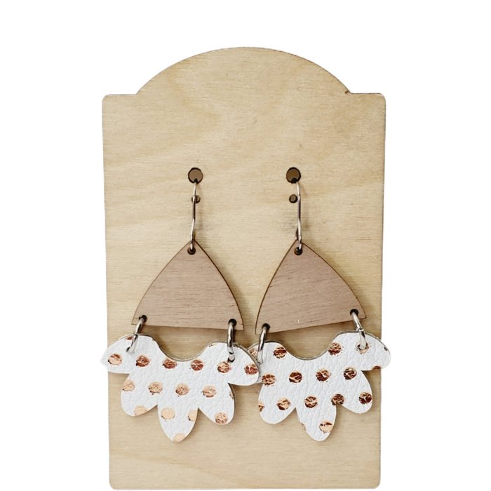 Polka Dot Rose Gold Earrings