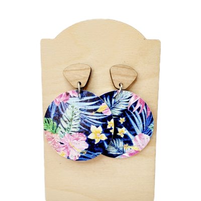 Tropical Floral Drop Earrings